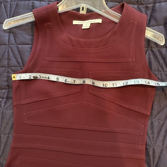 Diane Von Furstenberg Brazen Plum Sheath Dress 0 - Picture 8 of 9